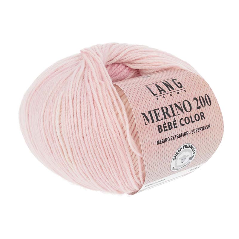 Lang Yarns Merino 200 Bébé Color Yarn, 203m / 50g – Rosé (0509)