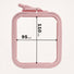 Rectangular embroidery hoop with screw, made of plastic by Nurge.