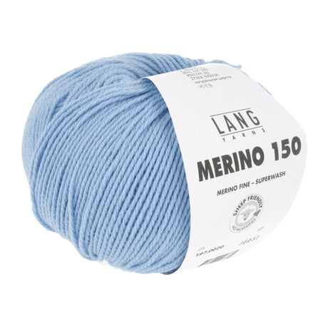 Lang Yarns Merino 150 Yarn, 150m / 50g – Light Blue (0020)