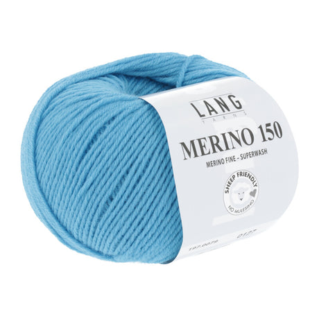Lang Yarns Merino 150 Yarn, 150m / 50g – Light Turquoise (0079)