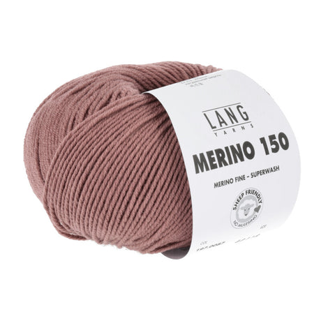 Lang Yarns Merino 150 Yarn, 150m / 50g – Rosewood (0087)