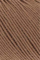 Lang Yarns Merino 150 Yarn, 150m / 50g – Light Brown (0167), yarn texture
