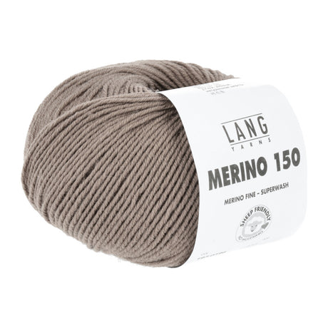 Lang Yarns Merino 150 Yarn, 150m / 50g – Light Brown (0196)