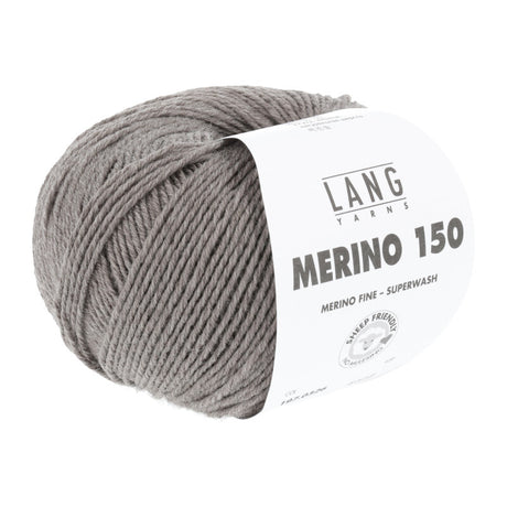 Lang Yarns Merino 150 Yarn, 150m / 50g – Dark Beige Mélange (0326)