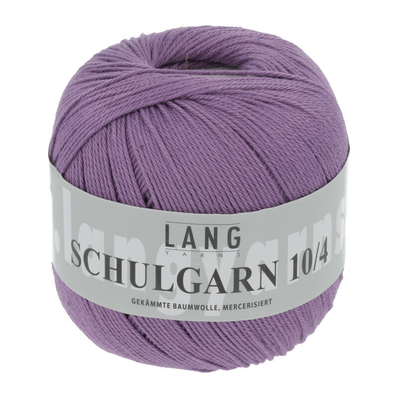 Lang Yarns Schulgarn 10/4 – 100% cotton yarn, 50g/160m – Purple (0012)