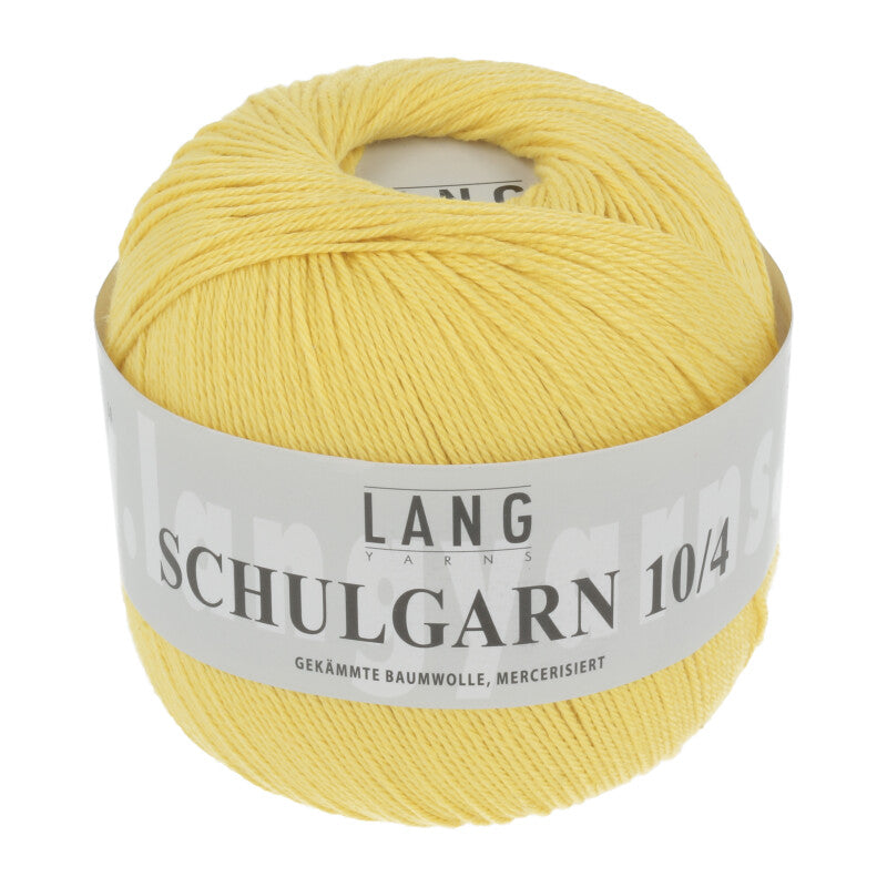 Lang Yarns Schulgarn 10/4 – 100% cotton yarn, 50g/160m – Yellow (0013)