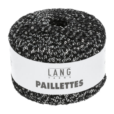 Lang Yarns Paillettes – 25g / 112m – Black/Silver (0004)