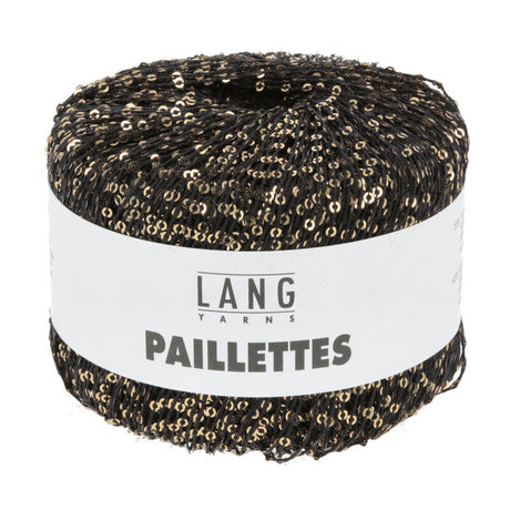 Lang Yarns Paillettes – 25g / 112m – Anthracite/Gold (0070)