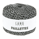 Lang Yarns Paillettes – 25g / 112m – Black/White (0204)