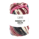 Lang Yarns Merino 120 Color – 100g / 240m – Rose/Offwhite/Brown/Pink (0009)