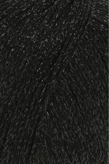 Lang Yarns Lamé Soft – 50g / 190m – Black (0004) – detail