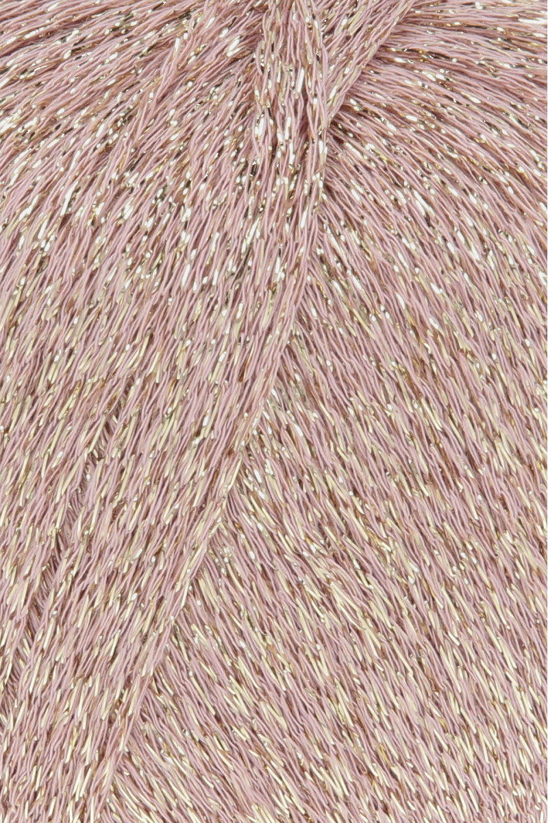 Lang Yarns Lamé Soft – 50g / 190m – Dusky Pink (0048) – detail