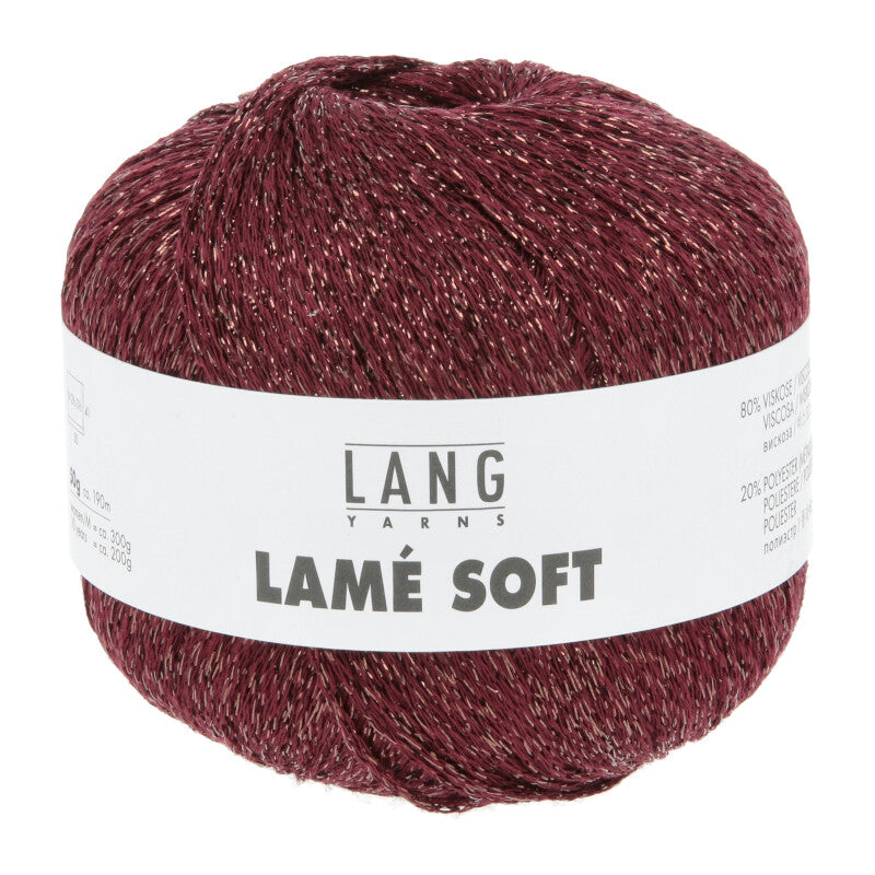 Lang Yarns Lamé Soft – 50g / 190m – Berry (0066)