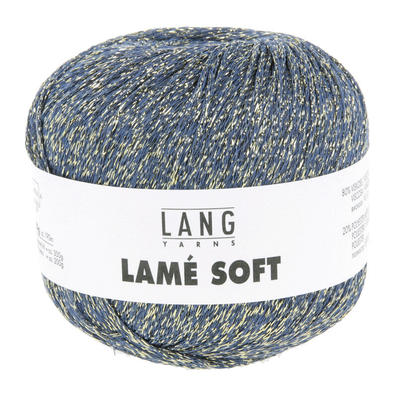 Lang Yarns Lamé Soft – 50g / 190m – Indigo (0089) – B view