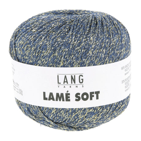 Lang Yarns Lamé Soft – 50g / 190m – Indigo (0089) – B view