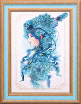 Winter Bead Embroidery kit by Charivna Mit, highlighting a girl in a serene winter environment, suited for skilled crafters