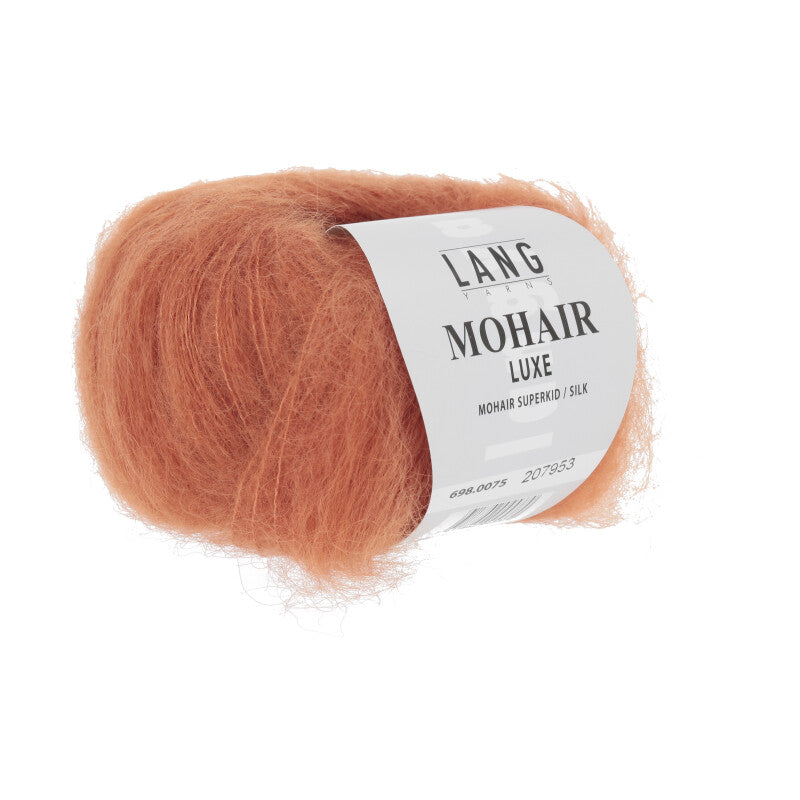 Lang Yarns Mohair Luxe Yarn, 175m / 25g – Dark Orange (0075)