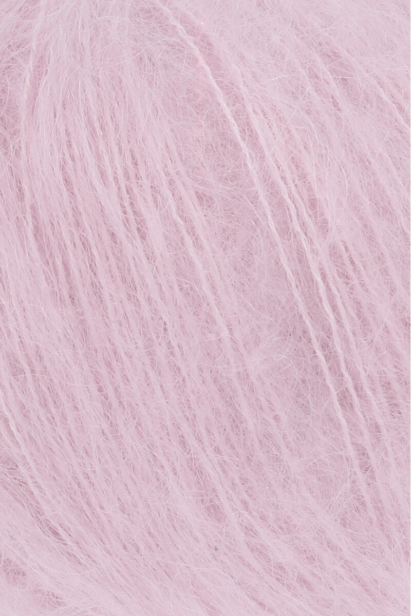 Lang Yarns Mohair Luxe Yarn, 175m / 25g – Dusky Pink (0148), yarn texture