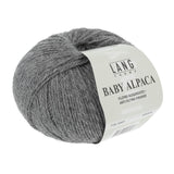 Lang Yarns Baby Alpaca Yarn, 170m / 50g – Grey Mélange (0005)