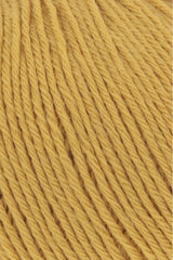 Lang Yarns Merino 200 Bébé Yarn, 203m / 50g – Gold (0350), yarn texture