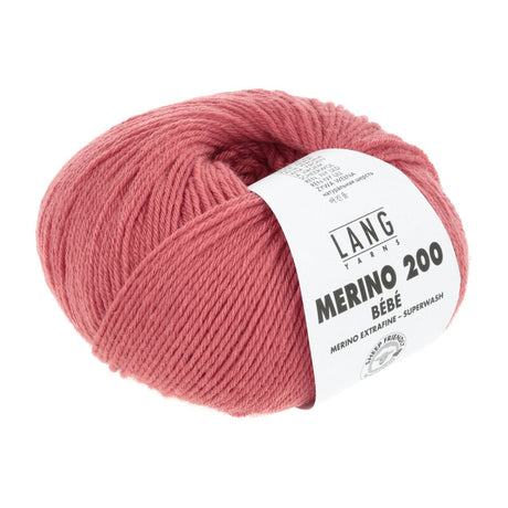 Lang Yarns Merino 200 Bébé Yarn, 203m / 50g – Raspberry (0365)