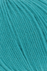 Lang Yarns Merino 200 Bébé Yarn, 203m / 50g – Aqua (0378), yarn texture