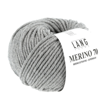 Lang Yarns Merino 70 – 50g / 70m – Grey Mélange (0003)