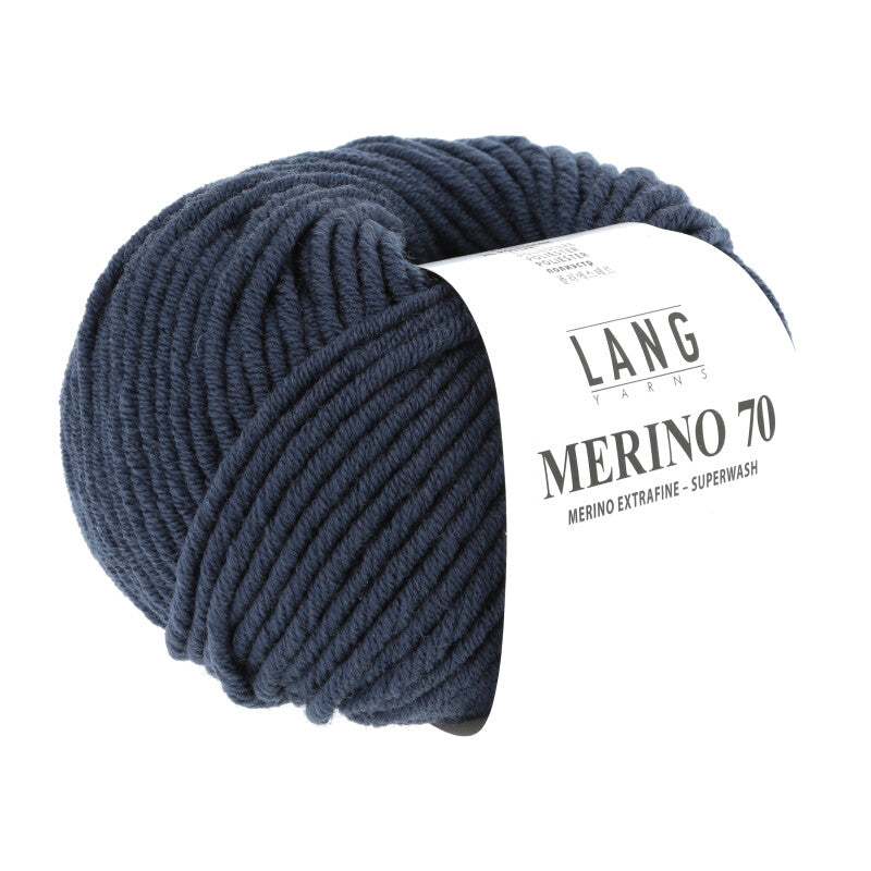 Lang Yarns Merino 70 – 50g / 70m – Steel Blue (0010)