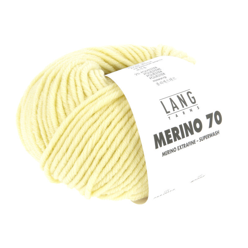 Lang Yarns Merino 70 – 50g / 70m – Babyyellow (0012)