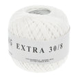 Lang Yarns Extra Ecru yarn, Egg White, colour 0008, ball photograph