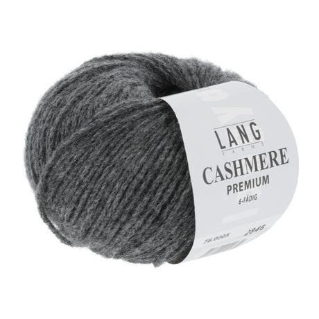 Lang Yarns Cashmere Premium Yarn, 115m / 25g – Grey Mélange (0005)