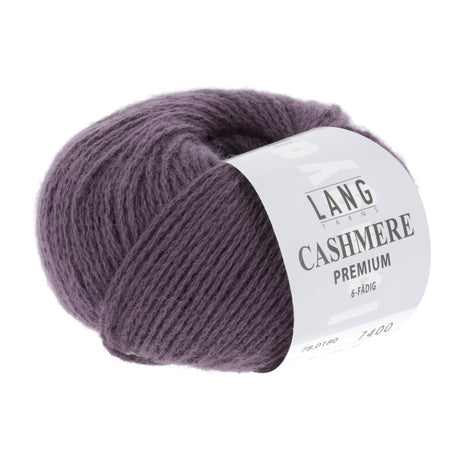 Lang Yarns Cashmere Premium Yarn, 115m / 25g – Eggplant Mélange (0180)