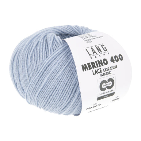 Lang Yarns Merino 400 Lace – 25g / 200m – Babyblue (0020)