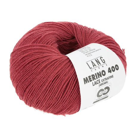 Lang Yarns Merino 400 Lace – 25g / 200m – Red Mélange (0061)