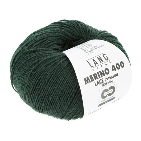 Lang Yarns Merino 400 Lace – 25g / 200m – Dark Green (0118)