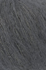 Lang Yarns Mohair Luxe Lamé – 25g / 175m – Silver - Anthracite (0070) – detail