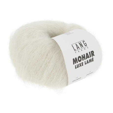Lang Yarns Mohair Luxe Lamé – 25g / 175m – Silver - Offwhite (0094)