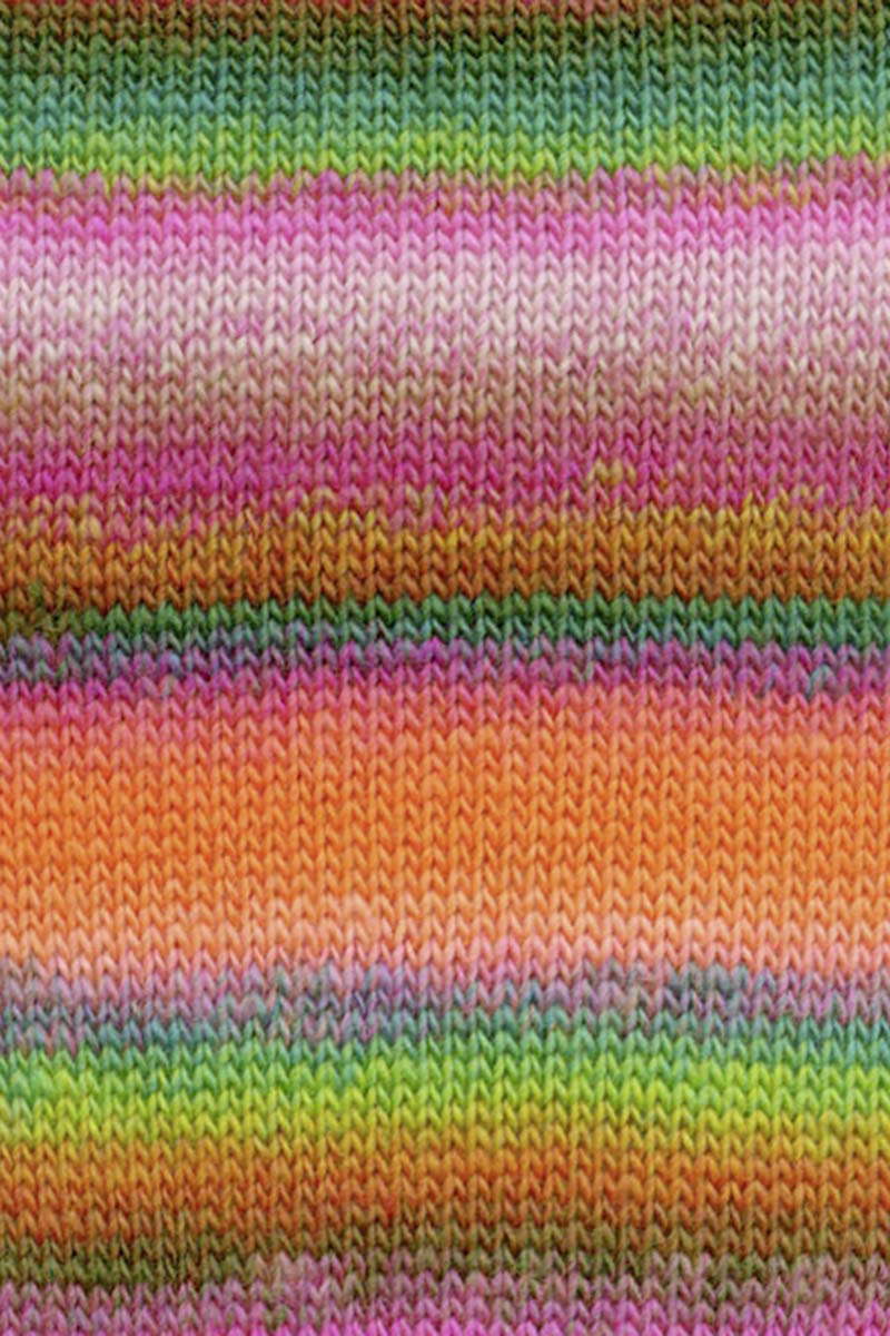 Lang Yarns Mille Colori Baby – 50g / 190m – Green/Pink (0055) – detail