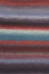Lang Yarns Mille Colori Baby – 50g / 190m – Turquoise/Burgundy/Lavender (0216) – detail