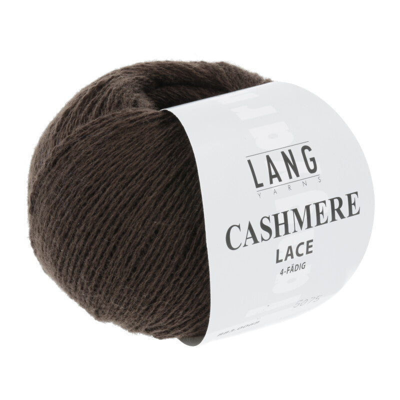 Lang Yarns Cashmere Lace – 25g / 165m – Dark Brown (0068)