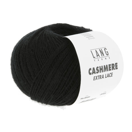 Lang Yarns Cashmere Extra Lace – 25g / 320m – Black (0004)
