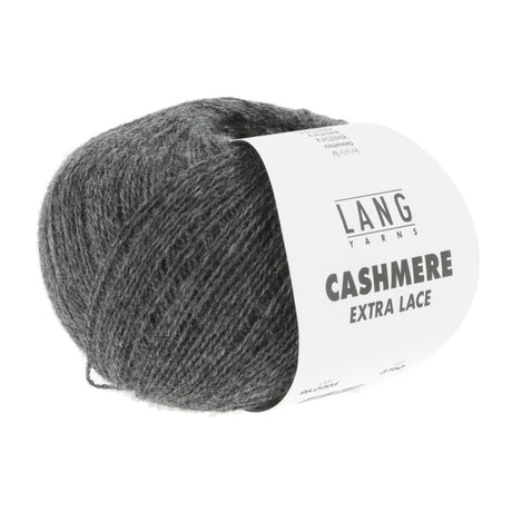 Lang Yarns Cashmere Extra Lace – 25g / 320m – Dark Gray Mélange (0205) – B view