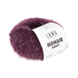 Lang Yarns Mohair Fancy yarn, Wine, colour 0064, ball photograph