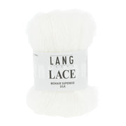 Lang Yarns Lace Yarn, 310m / 25g – White (0001)
