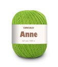 Circulo ANNE - 100% mercerized Cotton Yarn, 500m / 147g - Green ball of yarn with 'Circulo Anne' label on a white background