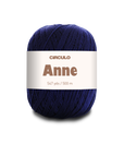 Circulo ANNE - 100% mercerized Cotton Yarn, 500m / 147g - Blue ball of yarn with 'Circulo Anne' label on a white background