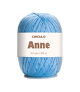 Circulo ANNE - 100% mercerized Cotton Yarn, 500m / 147g - Blue ball of yarn with 'Circulo Anne' label on a white background