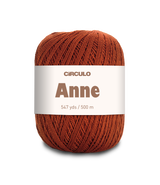 Circulo ANNE - 100% mercerized Cotton Yarn, 500m / 147g - Ball of yarn with 'Circulo Anne' label on a white background