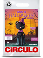 Circulo Amigurumi Kit Halloween Collection - Crochet Kit - Black Cat -Circulo Halloween-themed black cat amigurumi kit packaging with a purple bow tie.