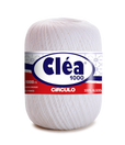 Circulo Clea 100% Cotton Yarn, 1000m/151 gr - White skein of yarn with Cleá label on a white background